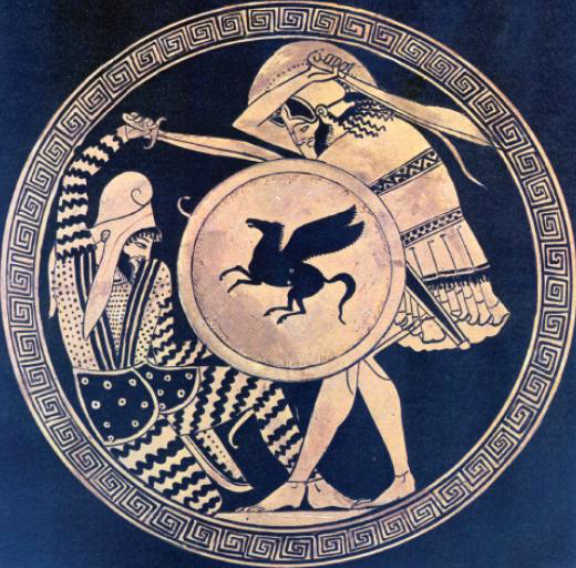 Battle of Platae - Greek and Persian Warrior Kylix 5th Century BCE