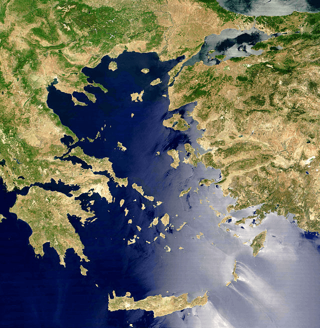 Aegean Sea - Aegean Sea Satellite Photo